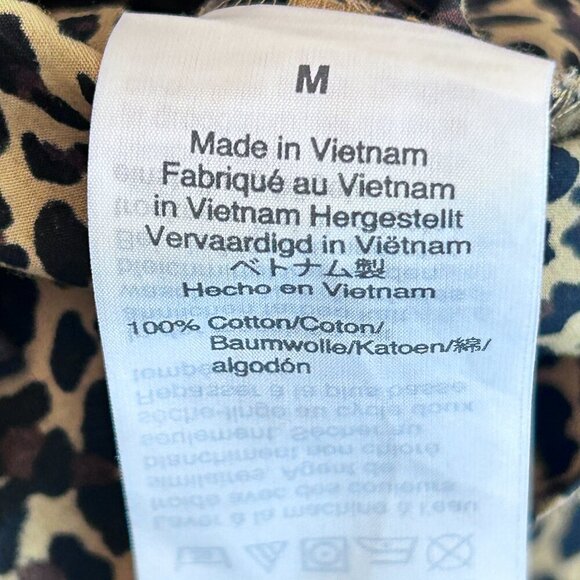 J. Crew Factory Button-up Leopard Shirt in Signature Fit For Women Size Medium - Picture 5 of 9